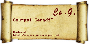 Csurgai Gergő névjegykártya